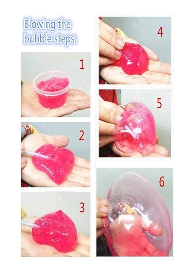 Firstly Traders Combo of 6 Crystal Slime with Free Glitter and Clay Tools for Kids Boys and Girls Age 3+ Years Magic Mud Surprise Gift - Image 5